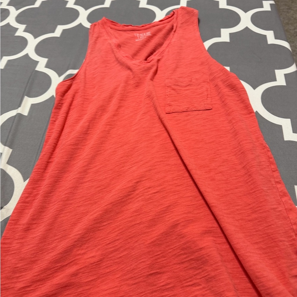 Time and Tru Coral Tank Top
